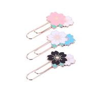 3 Pièces Rentrée Scolaire Clips de Marque-page Fleur