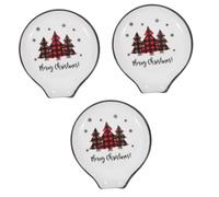 3 Pièces Repose-Cuillère En Céramique Sous-Verres Plateau De Vaisselle Repose-Cuillère Du Père Noël Repose-Cuillère De Cuisine Porte-Ustensiles De Noël Repose-Cuillère À Soupe PRETYZOOM