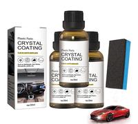 3 pièces Revêtement en cristal pour pièces en plastique de voiture, Agent de revêtement en plastique pour voiture, ensemble d'agents de rénovation de pièces en plastique de haute Protection