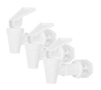 3 Pièces Robinet en Plastique pour Distributeur de Boissons, Blanc | Remplacement pour Pot à Eau, Opération Fluide et Solide, Haute Transparence, Usage Commercial