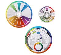 3 pièces Roue Couleurs, Color Wheel Guide Cercle Chromatique des Couleurs Pocket Color Wheel pour Artistes Acrylique Outil d'Enseignement de la Classe d'Art (3 Tailles Différentes)