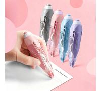 3 pièces Ruban correcteur rétractable de couleur pastel macaron, ruban correcteur blanc remplaçable et rechargeable, correcteur d'erreur portable à écriture fluide, convient aux étudiants, fournitures