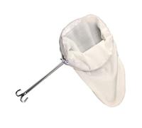 3 Pièces Sachet Filtre à Thé Blanc en Coton et Acier Inoxydable | Accessoire pour Café et Maison, Poignée Acier Inoxydable, Anneau Central, Paquet Intermédiaire