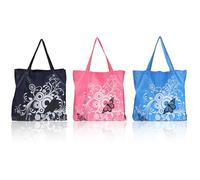 3 Pièces Sacs À Provisions De Grande Capacité, Sacs À Provisions À Imprimé Floral, Sacs À Provisions Pliables, Sacs À Provisions Légers, Sacs De Rangement En Polyester