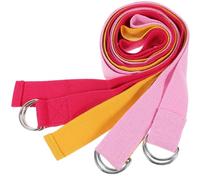 3 Pièces Sangle de Yoga Réglable Anneau Métallique pour Étirements | Mélange Polyester Coton, Design Simple sans Enroulement, pour Épaules et Bras, Échauffements, Pilates