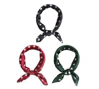 3 Pièces Scarpe Carrée À Pois, Écharpe En Soie Classique Rétro, Accessoires De Vêtements Pour Femmes, Élé Écharpe En Soie Décorative.