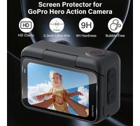 3 Pieces Screen Protector for Insta360 Go Ultra Tempered Glass,9H Ultra HD Screen Protector,Easy Bubble-Free Installation,Lens Protector*3 + Screen Protector*3