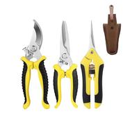 3 Pièces Sécateur de Jardin à Fleurs, Ciseaux à Fleurs, Sécateur de Jardin à Lame Franche, Cisaille Haie Professionnel, pour Roses, Fleurs, Plantes, Branches, Légumes, Fruits, Bonsaïs