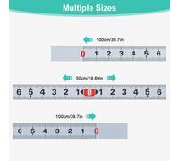 3 Pieces Self Adhesive Metric Ruler,Carbon Steel Tape Measure Self Adhesive Metric Ruler 1 M,Measuring Tape Measure Graduated Sticker For Workbenches (Front,Back,Centering)