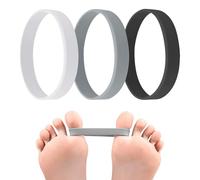 3 Pièces Séparateur d'Orteils en Silicone pour Hallux Valgus, Bande Élastique Confortable pour Homme et Femme, Correcteur Orthopédique, Facile à Utiliser, 3 Couleurs (Petit)