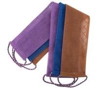 3 Pièces Serviette Exfoliante en Nylon Dos, Massage Doux | Texture Rugueuse des Deux Côtés, Séchage Rapide Après Usage, Format Portable pour Seniors et Voyageurs