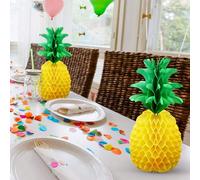 3 pièces - Serviettes décoratives à nid d'abeille avec ananas pour les fêtes, décoration suspendue d'ananas, fête tropicale hawaïenne de la jungle, décorations d'ananas, convient pour une fête tropica