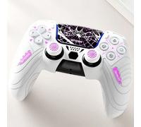 3 pièces/set, Accessoires de manette de jeu, 1 pièce Étui de protection de manette PlayStation5 blanc araignée + 1 paire de capuchons de joystick araignée, Convient pour la protection de la manette Pl