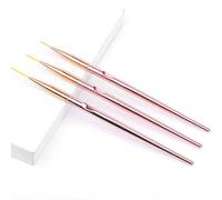 3 Pièces Set de Trois Stylos de Nail Art pour Ongles, Plastique Or