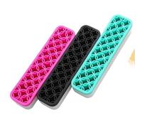 3 pièces Silicone brosse à ongles maquillage présentoir support mallette de rangement séchage étagère porte-brosse étui organisateur Pour Pinceaux De Maquillage(Mixed color)