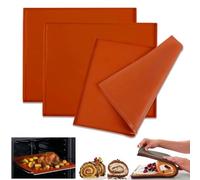 3 Pièces Silicone Plaque Génoises 30 X 25 X 1 cm, Tapis de Cuisson pour Séchoir à Fruits Roulés Suisses, Tapis à Gâteau Roulé Suisse, Moule Genoise Rectangulaire, Réutilisable, Anti-adhésif, Avec Bord