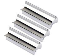 3 Pièces Slide de Guitare en Acier Barre Métallique Chromée | Arc Courbé, Prise Sûre et Glisse Fluide, pour Pratique et Performance sur Guitare Électrique, Touche