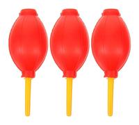 3 Pièces Souffleur D'air Manuel en Latex Rouge pour Cils et Caméra | Multi-usage, Léger et Compact, Opération Manuelle, Nettoyage Précis, pour Pose de Cils, Entretien Photo