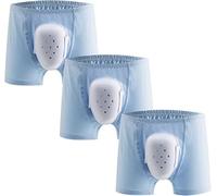 3 Pièces Sous-vêtement Post Circoncision Respirant pour Enfants Culotte de Protection Circoncision Slip de Convalescence Garçon Pantalon de Rétablissement après Chirurgie(Blue,L/Large)