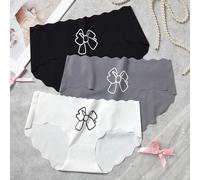 3 pièces Sous-vêtements triangulaires confortables à taille basse pour préadolescentes, avec imprimé ours adorable et motif vague, légers et respirants 8Y,9Y,10Y,14Y,11Y,12Y,13YAnimal,GéométriqueÉtoff