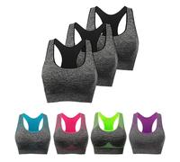 3 Pièces Soutien-Gorge pour Femme Sport Maintien Soutien Gorge Sans Fil Lingerie Push Up sous Brassière Vêtements Comfort Respirant Bra Vogue Sexy Bralette pour Quotidien Mince Femme