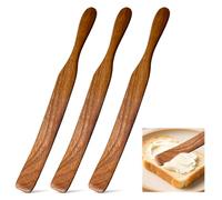 3 Pièces Spatule Fine en Bois,28cm Spatule en Bois Spatules de Levain | Spatules de Démarrage Au Levain,Bâton de Mélange Spatula à Pain pour Beurrer,étaler de La Confiture