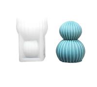 3 pièces sphère géométrique colonne bougie moule en Silicone bricolage à la main tour plâtre cire de soja faisant résine décor maison Pour Bougie(White01)