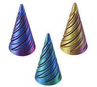 3 pièces Spiral Cone Fidget Toys Spiral Cone Pyramides 3D IMPRIMÉ Toys Toys Impossible Cone adapté aux Enfants et aux Adultes pour Les familles Les Bureaux Les écoles et Les Voyages Cadeaux Souvenirs