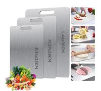 3 Pièces Stainless Steel Cutting Board, Planche à Découper En Acier, Cutting Boards, Les Deux Côtés Sont Disponibles, Convient Pour La Viande, Les Fruits Et Les Légumes 34 * 23cm 39 * 28cm 46 * 30cm