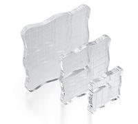 3 Pièces Stamp Bloquer, Blocs de Tampons en Acrylique, Tampons Encreur Acrylique avec des Lignes de Grille, Tampons en Transparent pour le Scrapbooking, Loisirs Créatifs, Bricolage Décoration