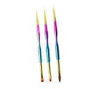 3 Pièces Stylo de Nail Art en Cuivre et Nylon, Tracé Fin