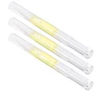 3 Pièces Stylo Huile pour Ongles ABS Jaune, Soin Nourrissant | Format Pratique à Emporter, Aide à Améliorer L’état des Ongles, Application Ciblée, Usage Beauté Quotidien