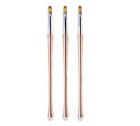 3 Pièces Stylo pour Nail Art à Tête Ronde Demi-cercle | Alliage D'aluminium et Nylon, Ductilité et Absorption, pour Manucure et Pédicure