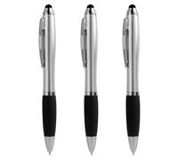 3 Pièces Stylos à Colle RéTractables Noirs-Pointe Fine 0,7 Mm,Stylos à Encre Gel RéTractable Encre à SéChage Rapide, 54% De MatéRiau Recyclé,PoignéE En Caoutchouc Pour Une Prise En Main Confortable