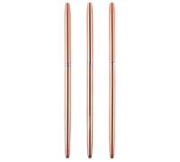 3 Pièces Stylos de Nail Art à Tirer Couvercle, Nylon Métal | Peinture de Manucure Diy, Format Portable, Usage Facile, Outils Salon, Finition Rose Doré