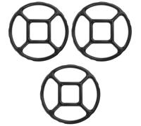 3 Pièces Support Auxiliaire Pour Petit Pot Grille De Poêle Couvercles De Cuisinière à Gaz Support De Cafetière Anneau De Wok De Cuisine Ustensiles De Cuisine Trépied Black Émail MAGICLULU