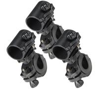 3 pièces Support de Lampe Torche pour Vélo en Plastique ABS Noir | Rotation à 360 Degrés, Fixation Stable, Évite Glissement et Rayures, pour Circulations Nocturnes ou Chemins Accidentés