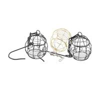 3 Pièces Support de Nidification Vide, Cage Suspendue en Fer | Hanging Extérieur, Aide à Construction du Nid, Support Seul, pour Perruches et Pinsons