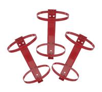 3 Pièces Support Mural pour Extincteur en Fer 4kg | Fentes de Limite Ajustables, Positionnement à Deux Trous, Canal Vertical, Revêtement Poudre Antistatique