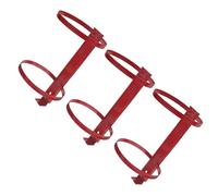 3 Pièces Support pour Extincteur Mural Robuste 4kg | Fer Rouge, Fentes Réglables à Double Trou, Canal Vertical, pour Espaces Commerciaux et Sécurité Domestique