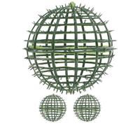 3 Pièces Support pour Topiaires en Plastique Vert pour Décorations de | Cadre pour Composition, Design Suspendable et Polyvalent, pour Fleurs Artificielles et Feuillage Factice