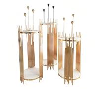 3 PièCes Support sur Pied, Cylindre De Table, Dessert De Mariage, Support Plantes Interieur, pour ArrièRe-Plan De FêTe De Grand éVéNement