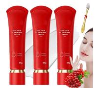 3 pièces Swarous CrèMe Anti-Cernes Hydratante éClat,CrèMe De Soin Cinq Fois Vc,Tonifiante De Maquillage Vitamine C,ContrôLe De L'Huile Et Durable Et ImperméAble,Convient à Tous Les Types De Peau