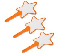 3 Pièces Tableau Blanc à Main Effaçable pour Vote Rapide | Mousse Orange, Poignée Pratique et Face Simple, pour Élèves, Juges et Activités Scolaires