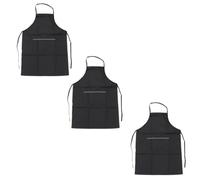 3 Pièces Tablier Imperméable, Réglable, Polyester Noir | Lanière de Cou Ajustable, Usage Barber Shop, Facile à Porter, Finition Sobre, Usage Professionnel Couleur Aléatoire