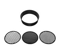 3 Pièces Tamis à Sol Noir en Plastique, Maille Fine, Trois Tailles | Maille Inoxydable, Nettoyage Facile, Usage en t Analyse du Sol, pour Mottes D’argile