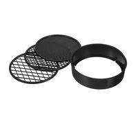 3 Pièces Tamis de Sol à Main en Plastique, Maille Fine, 10cm, Noir | Trois Tailles de Maille, Léger et Portable, pour Sable, Substrat et Usage Scolaire