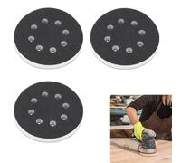 3 Pièces Tampon Interface 125mm à 8 Trous en Mousse Souple pour Rondes, Interface mousse souple doux pour plateau de ponçage et polissage, Protection contre le bruit