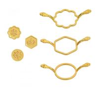 3 Pièces Tampons de Cire à Cacheter 2,5 cm, Moules à Cire en Métal, Moules à Sceau Formes de Sceau pour Emballage Cadeau, Molds à Cacheter pour Enveloppes, Cartes