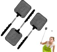 3 Pièces Tapette à Mouches,Tapetteà Mouche Solide,Tapetteà Mouche Telescopique,Tapette à Mouches Extensible avec Poignée Extensible Durable
